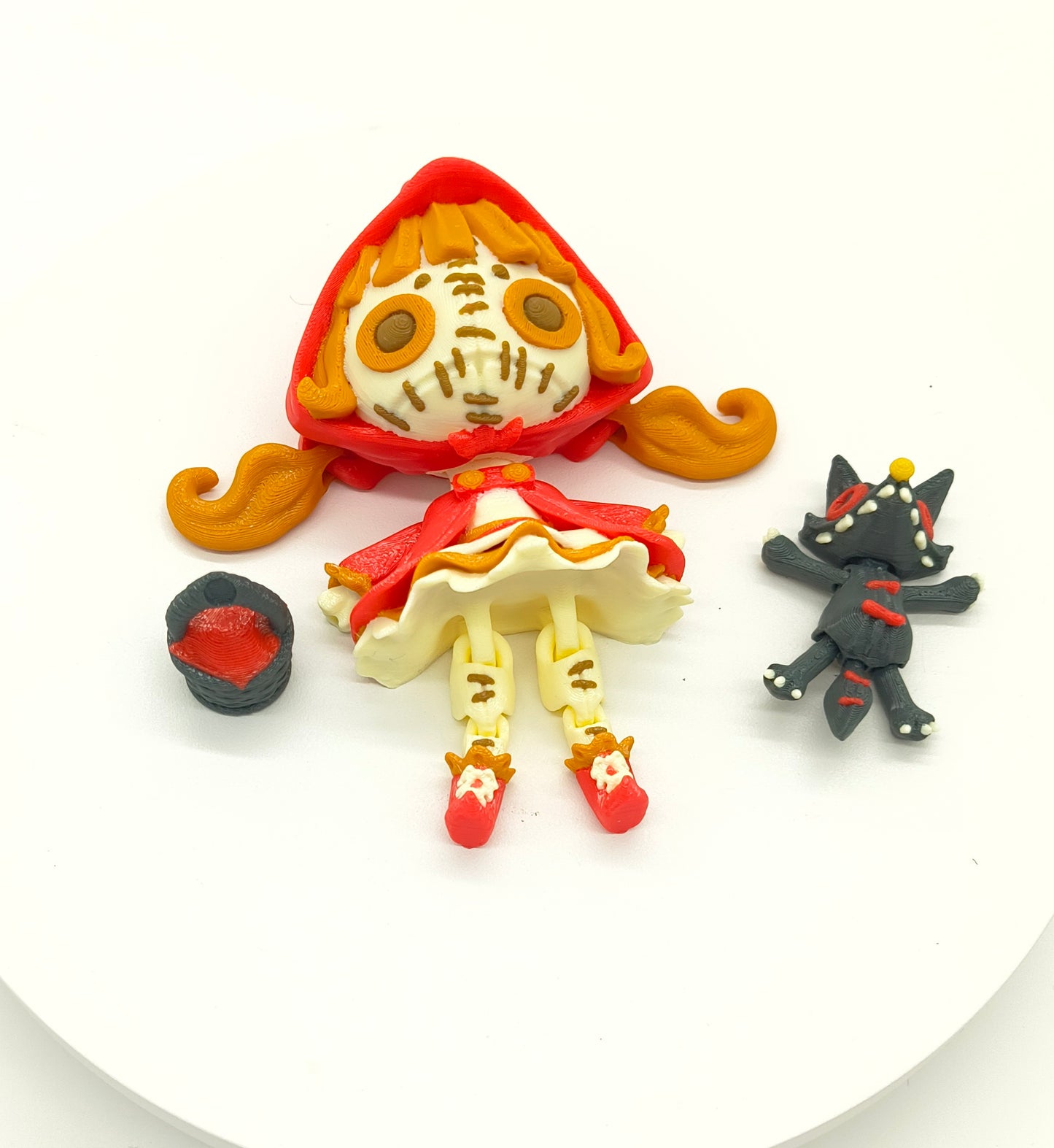 Red Riding Hood with Wolf and Basket