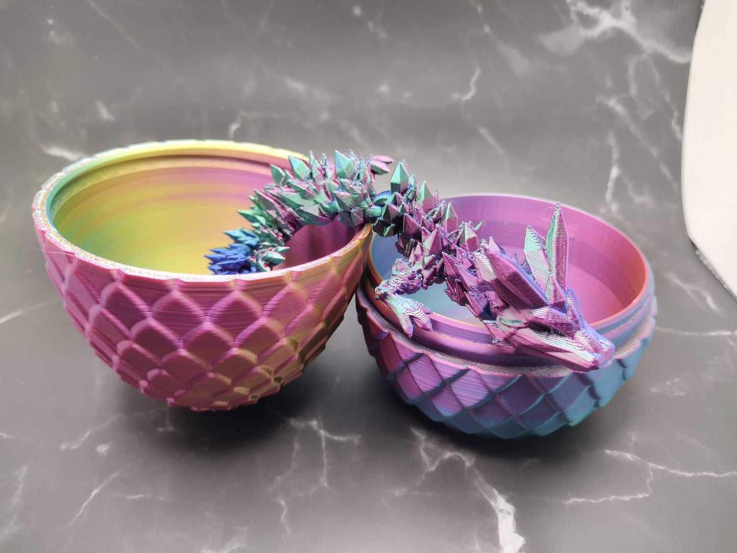 3d Small 10" Adult Crystal Dragon Custom Color - Print to Order 3d Printed Dragon Mystery Egg