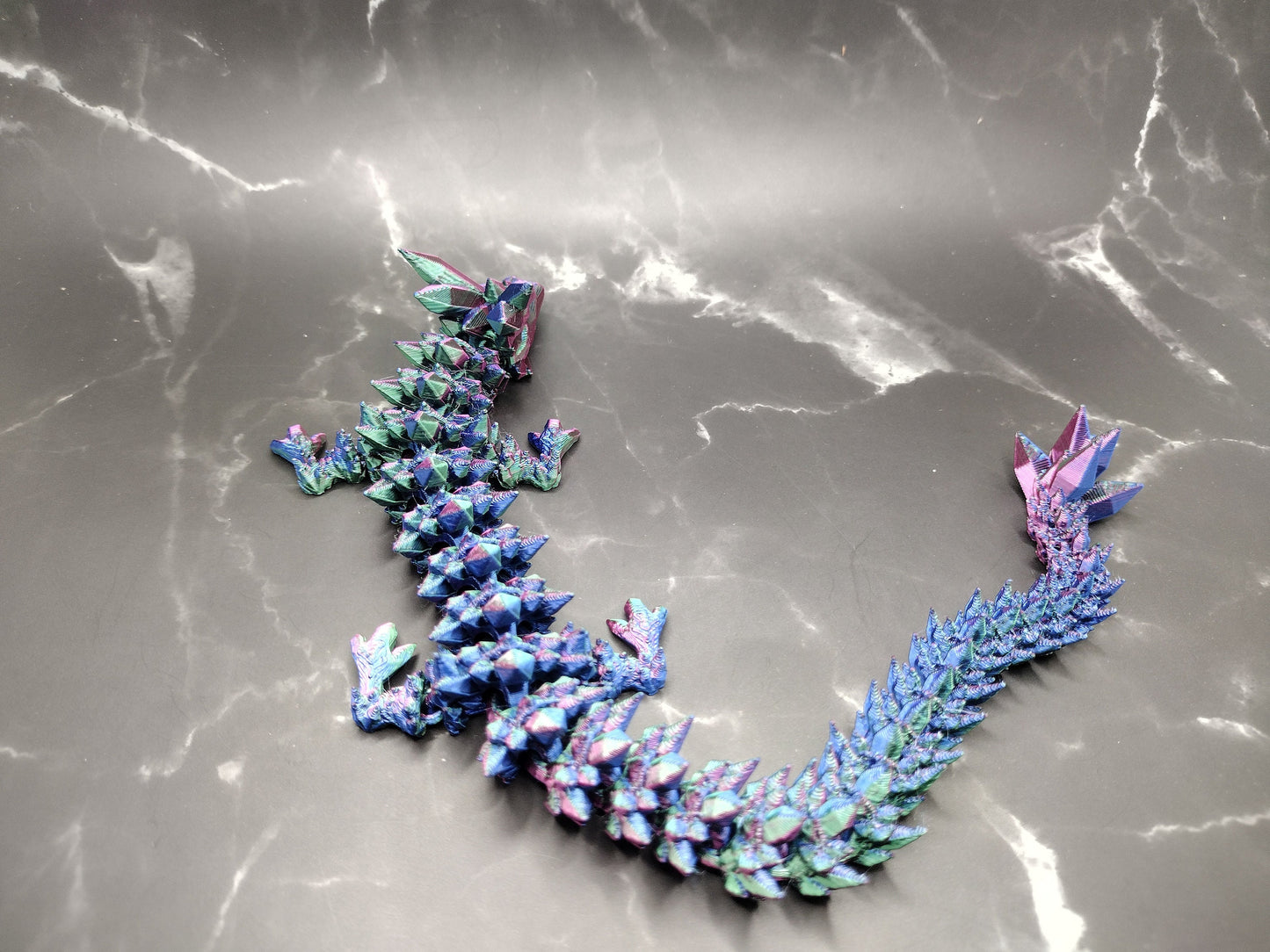 3d Small 10" Adult Crystal Dragon Custom Color - Print to Order 3d Printed Dragon Mystery Egg