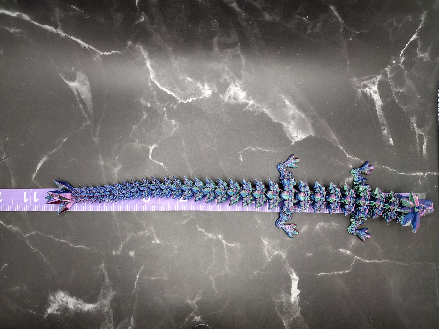 3d Small 10" Adult Crystal Dragon Custom Color - Print to Order 3d Printed Dragon Mystery Egg