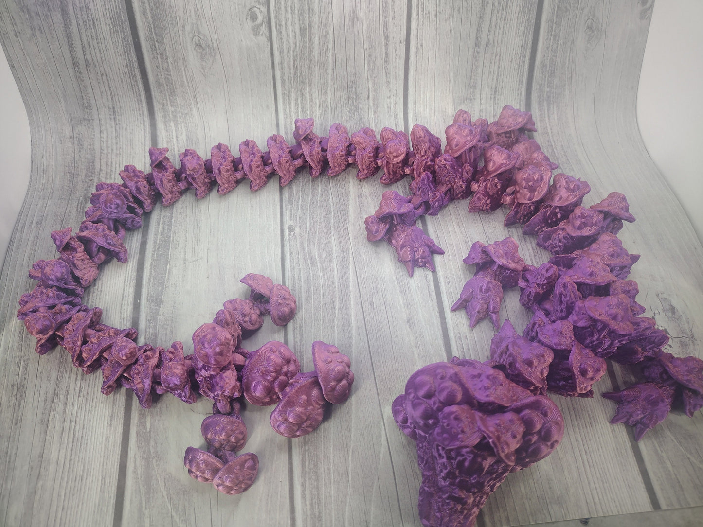 3d Large 26" Mushroom Dragon with Big Tail Custom Color - Print to Order 3d Printed Dragon