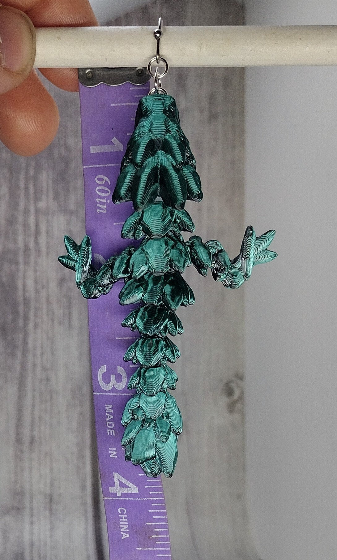 3d Gemstone Dragon Earrings Custom Color - Print to Order 3d Printed Dragon Stainless Steel