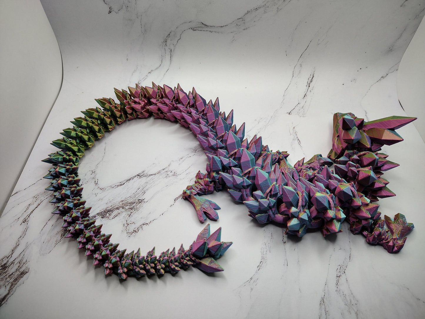 3d Large 24" Crystal Dragon Custom Color - Print to Order 3d Printed Dragon TikTok