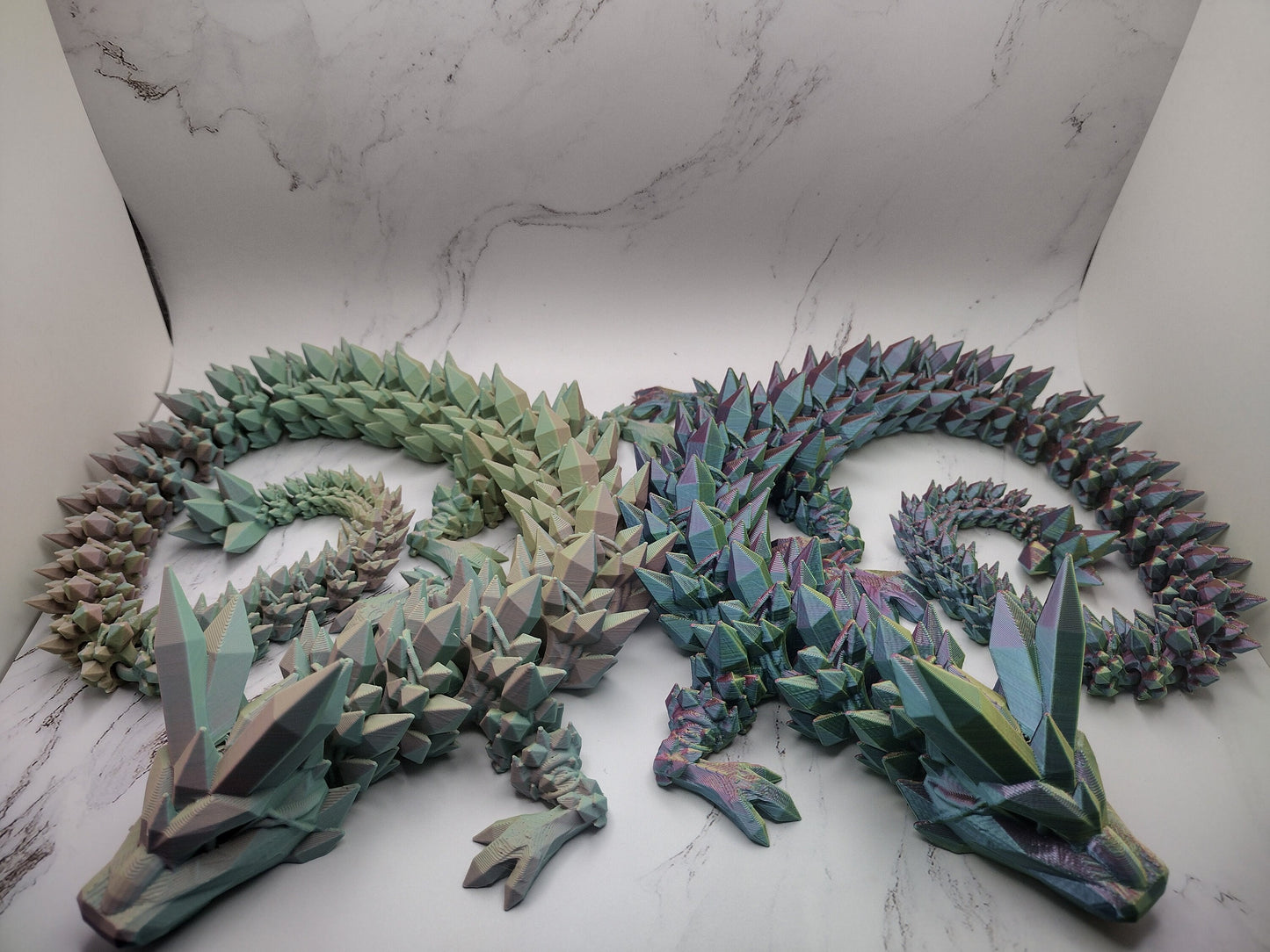 3d Large 24" Crystal Dragon Custom Color - Print to Order 3d Printed Dragon TikTok