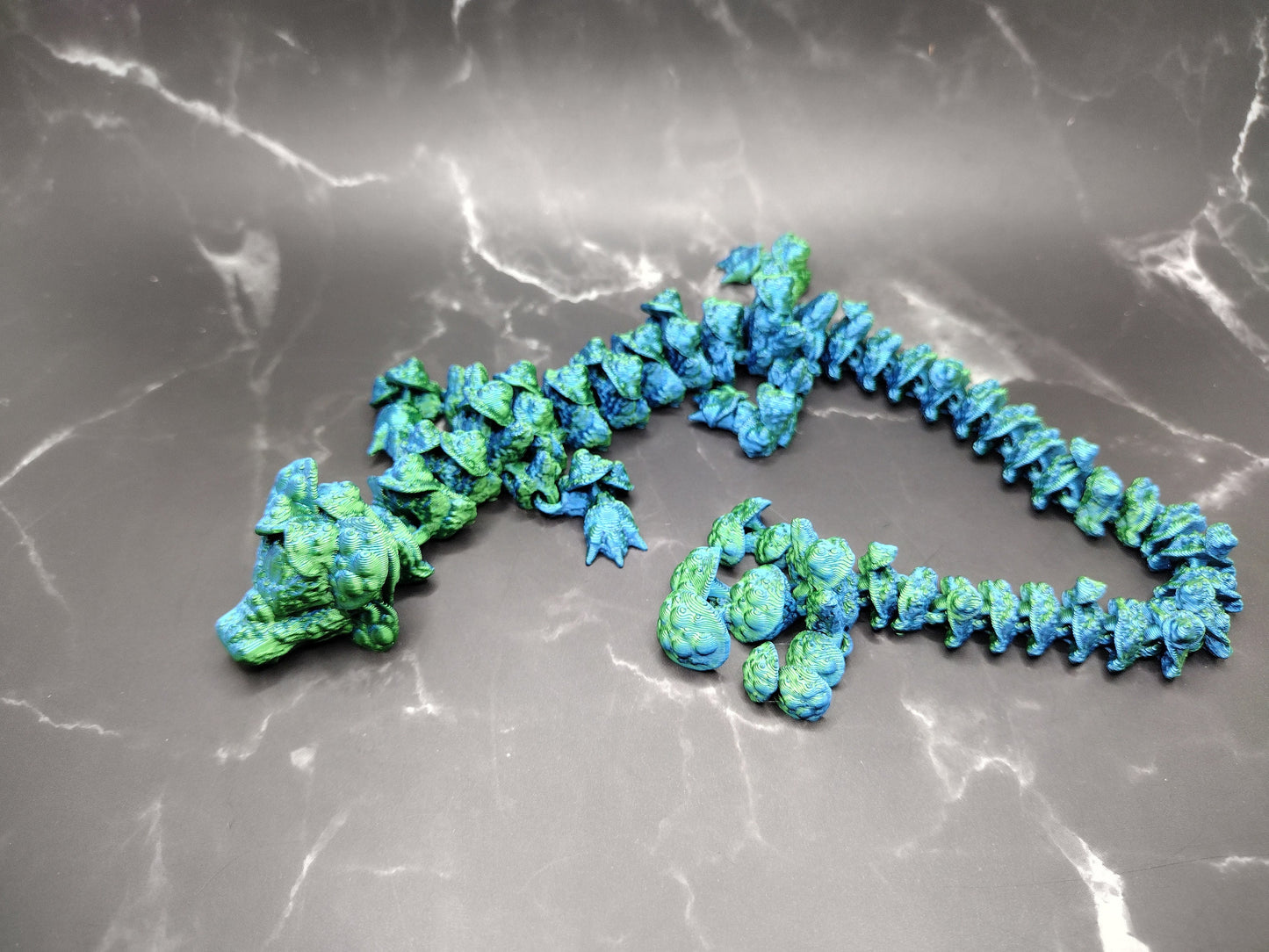 3d Small 12" Adult Mushroom Dragon with Big Tail Custom Color - Print to Order 3d Printed Dragon Mystery Egg