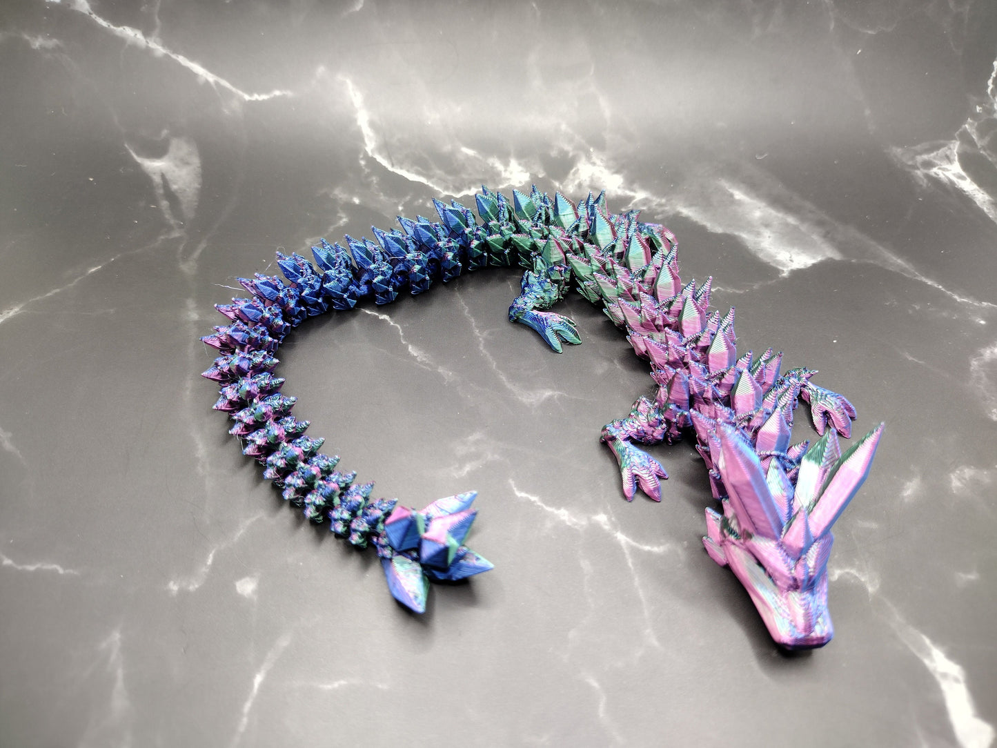 3d Small 10" Adult Crystal Dragon Custom Color - Print to Order 3d Printed Dragon Mystery Egg