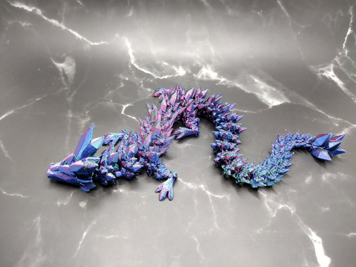 3d Small 10" Adult Crystal Dragon Custom Color - Print to Order 3d Printed Dragon Mystery Egg