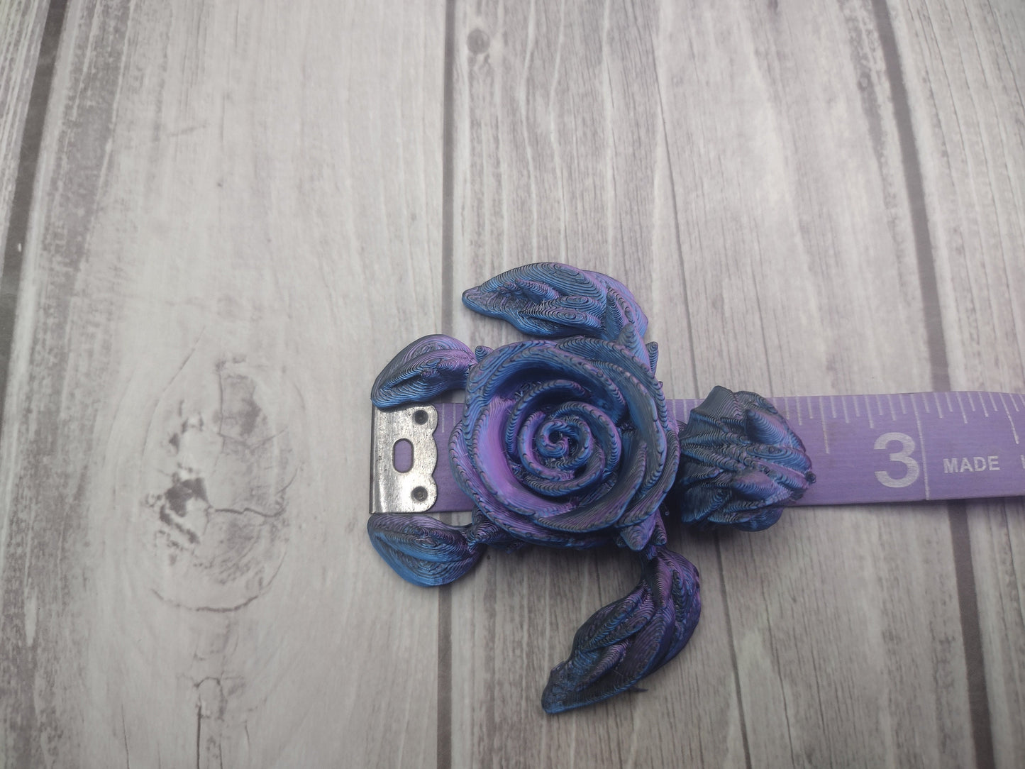 3d Rose Mini Turtle Custom Color - Print to Order 3d Printed Turtle