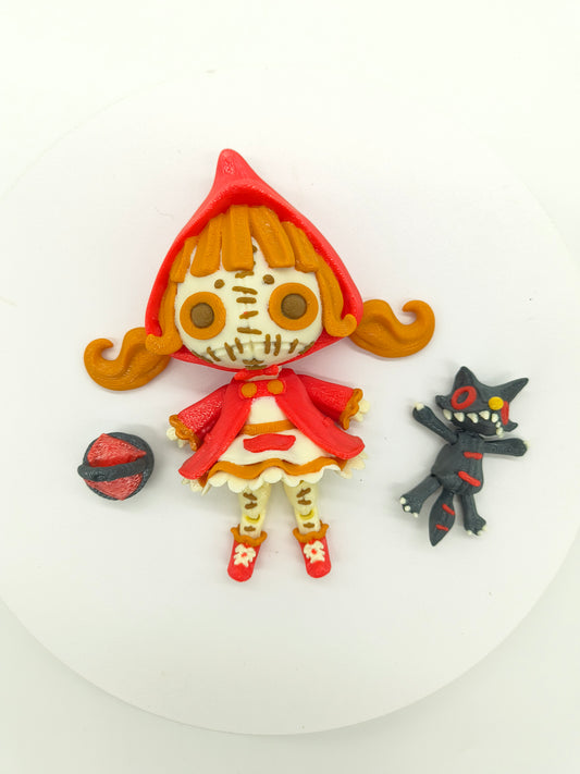 Red Riding Hood with Wolf and Basket
